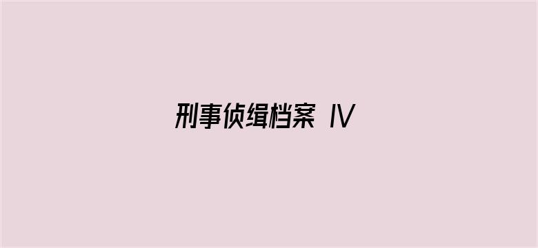 刑事侦缉档案 IV